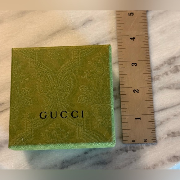 Gucci Olive Green Paisley With A Ribbon & 2 Small Gift Boxes Empty - Picture 15 of 16